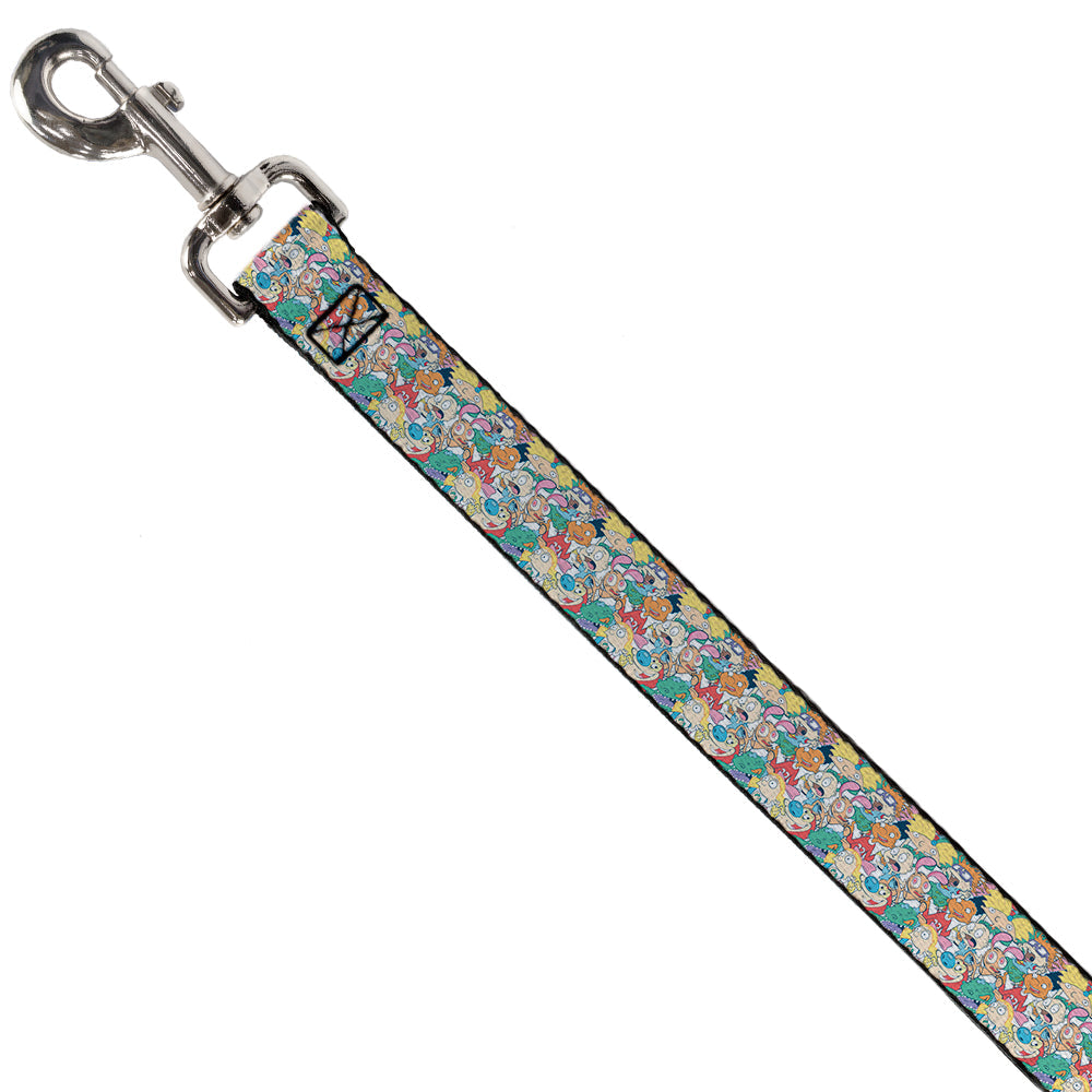 Dog Leash - Nick 90's Rewind 8-Character Mash Up Collage White