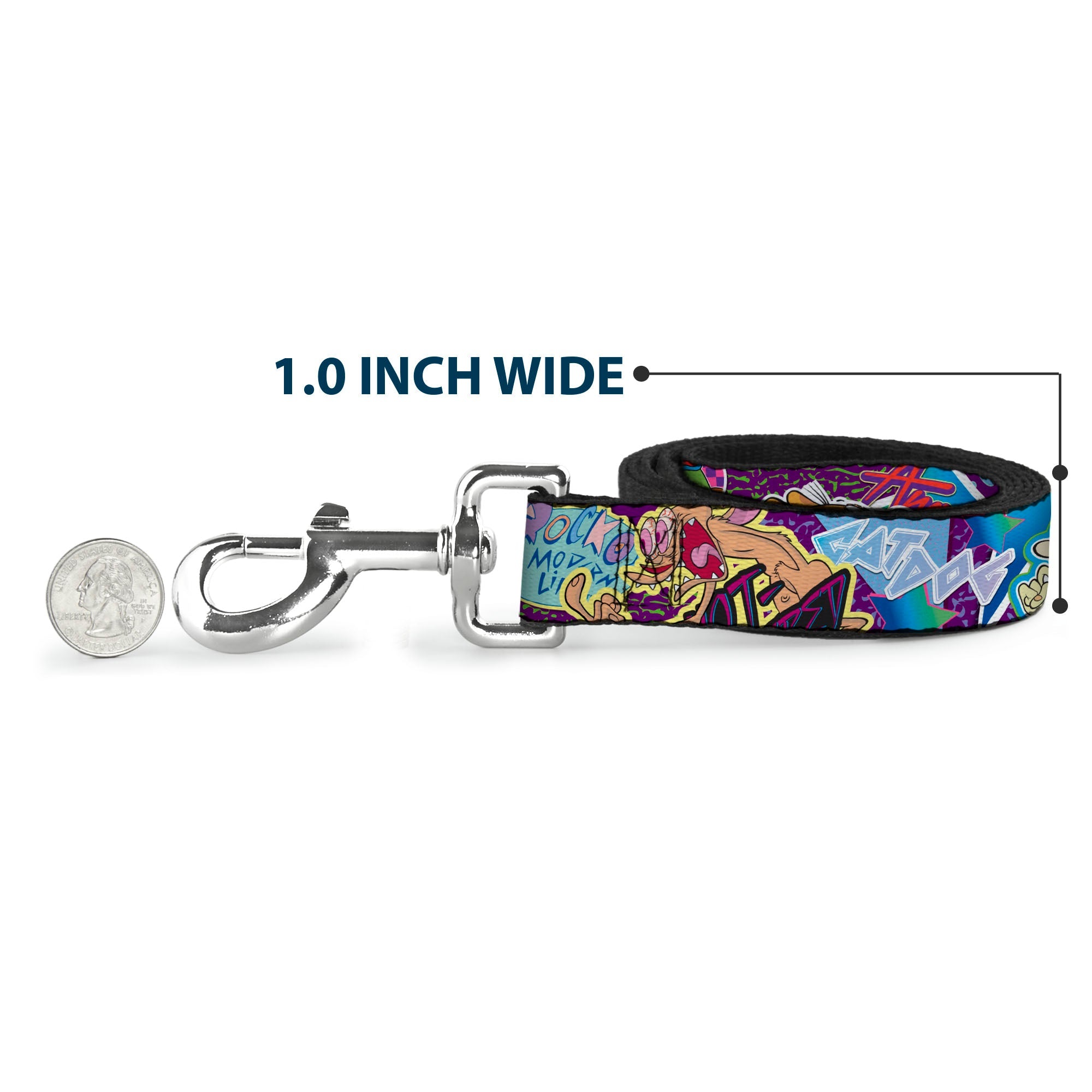Dog Leash - Nick 90's Rewind 7-Character/4-Logo Collage