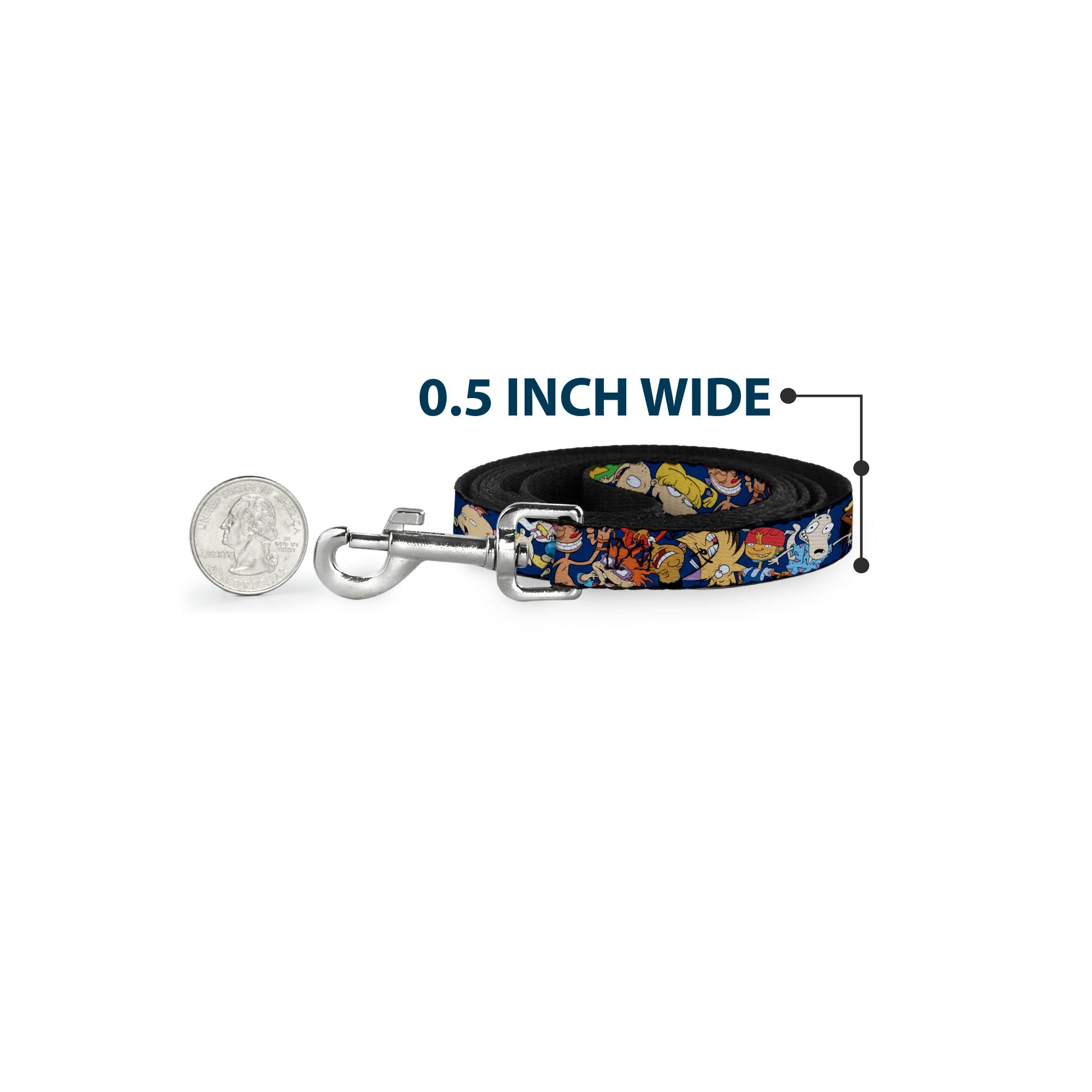 Dog Leash - Nick 90's Rewind 16-Character Poses Navy Blue