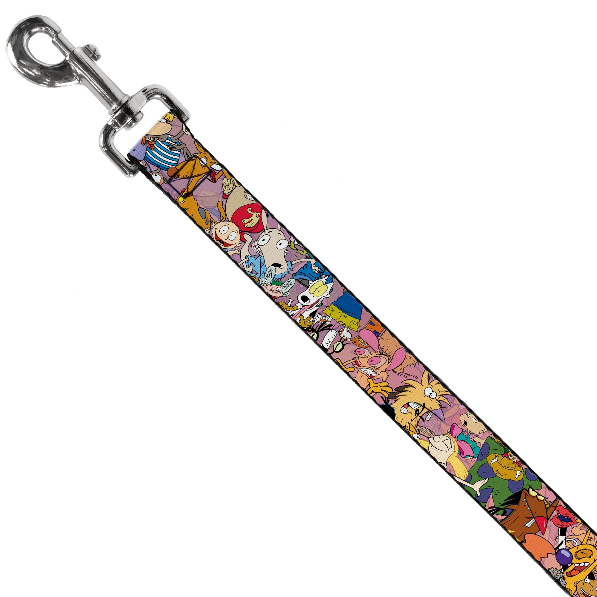 Dog Leash - Nick 90's Rewind Character Mash Up Collage2 Pinks
