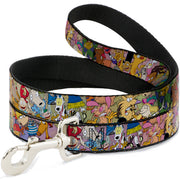 Dog Leash - Nick 90's Rewind Character Mash Up Collage2 Pinks