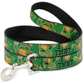 Load image into Gallery viewer, Dog Leash - I "HEART" TMNT/Classic Turtles & Pizza Green
