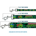 Load image into Gallery viewer, Dog Leash - Classic TEENAGE MUTANT NINJA TURTLES Turtle Faces Black/Green Turtle Shell
