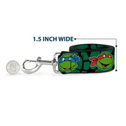 Dog Leash - Classic TEENAGE MUTANT NINJA TURTLES Turtle Faces Black/Green Turtle Shell