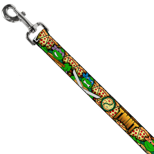 Dog Leash - Classic Teenage Mutant Ninja Turtles Turtle Poses/Pizza Slices