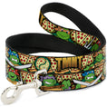 Load image into Gallery viewer, Dog Leash - Classic Teenage Mutant Ninja Turtles Turtle Poses/Pizza Slices
