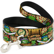 Dog Leash - Classic Teenage Mutant Ninja Turtles Turtle Poses/Pizza Slices