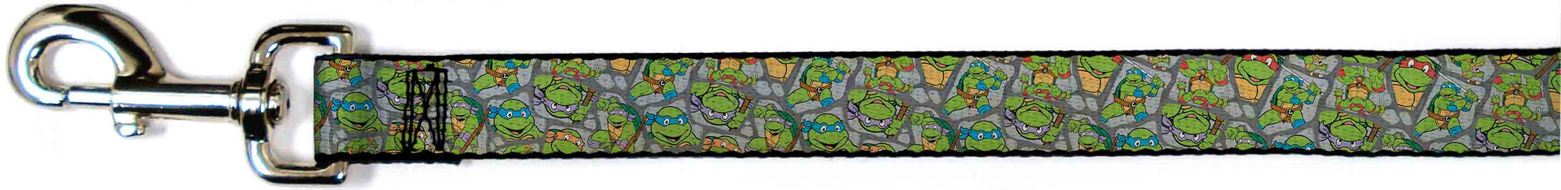 Dog Leash - Classic Teenage Mutant Ninja Turtles Expression & Pose Turtle Shell Collage Lavender