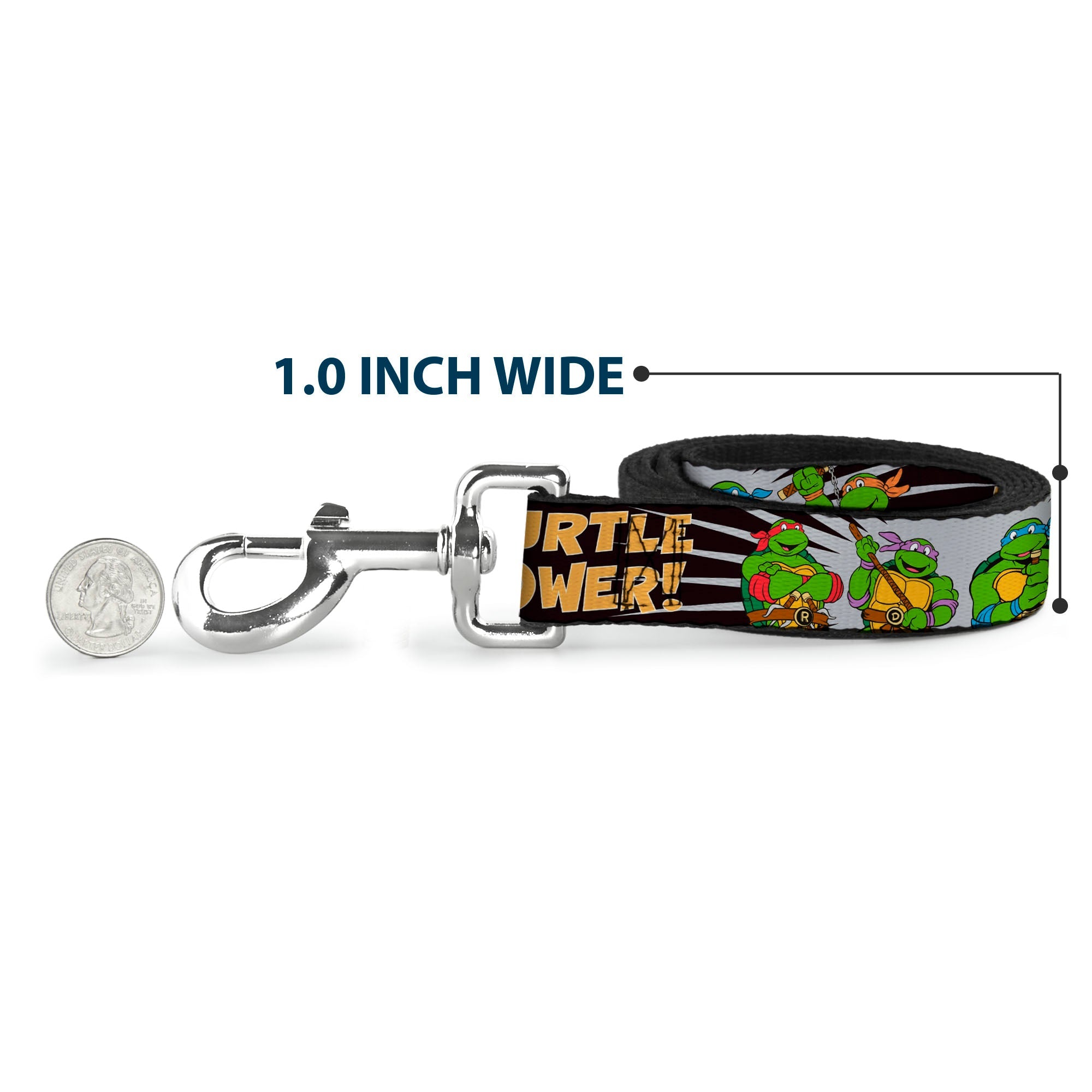 Dog Leash - Classic Teenage Mutant Ninja Turtles Group Pose/TURTLE POWER!
