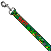 Dog Leash - Classic Teenage Mutant Ninja Turtles Group Pose2/TMNT Green Brick Wall