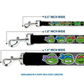 Load image into Gallery viewer, Dog Leash - Classic Teenage Mutant Ninja Turtles Group Faces/TMNT/Ninja Star Black/Green
