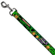 Dog Leash - Classic TEENAGE MUTANT NINJA TURTLES Logo/Group Pose5/LEAN MEAN & GREEN