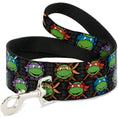 Load image into Gallery viewer, Dog Leash - Classic Teenage Mutant Ninja Turtles Expessions/Battle Gear Gray/Multi Color
