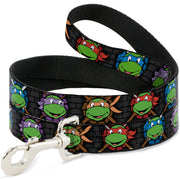Dog Leash - Classic Teenage Mutant Ninja Turtles Expessions/Battle Gear Gray/Multi Color