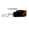 Load image into Gallery viewer, Dog Leash - Classic Teenage Mutant Ninja Turtles Electric Expressions Black/Multi Neon
