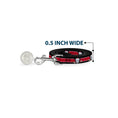 Load image into Gallery viewer, Dog Leash - Casey Jones Baseball & Hockey Stick CLOSE-UP Stripe Black/White/Red
