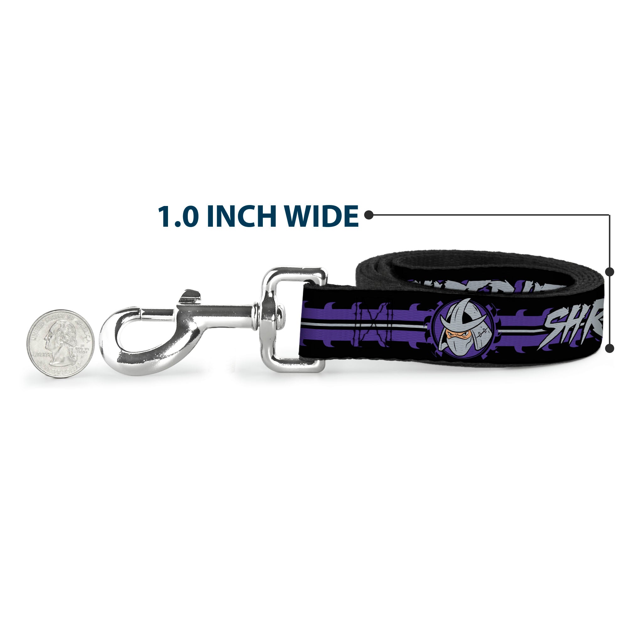 Dog Leash - Shredder Head SHRED HEAD/Stripe Black/Purple/Gray