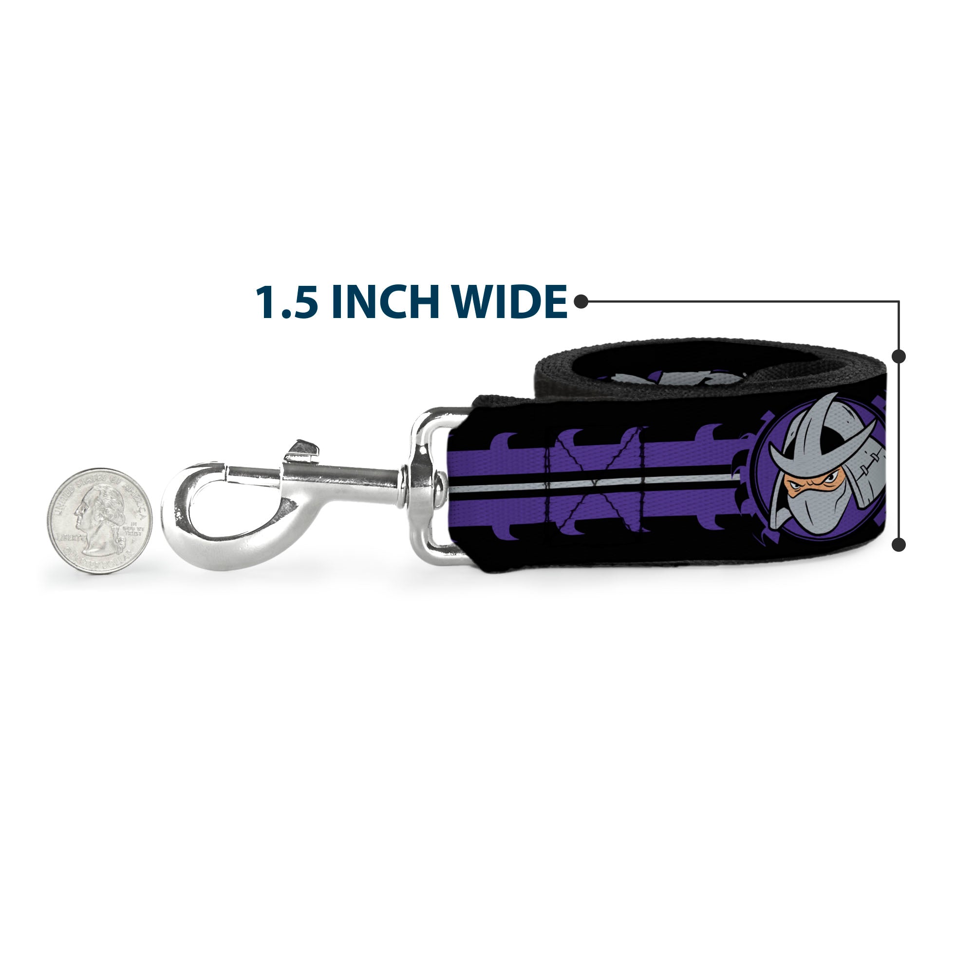 Dog Leash - Shredder Head SHRED HEAD/Stripe Black/Purple/Gray