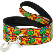 Dog Leash - Classic Teenage Mutant Ninja Turtles 4-Turtle Faces Pepperoni Pizza/Turtles Pose16