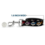 Dog Leash - TMNT 4-Turtle Road Rebel Skulls Black