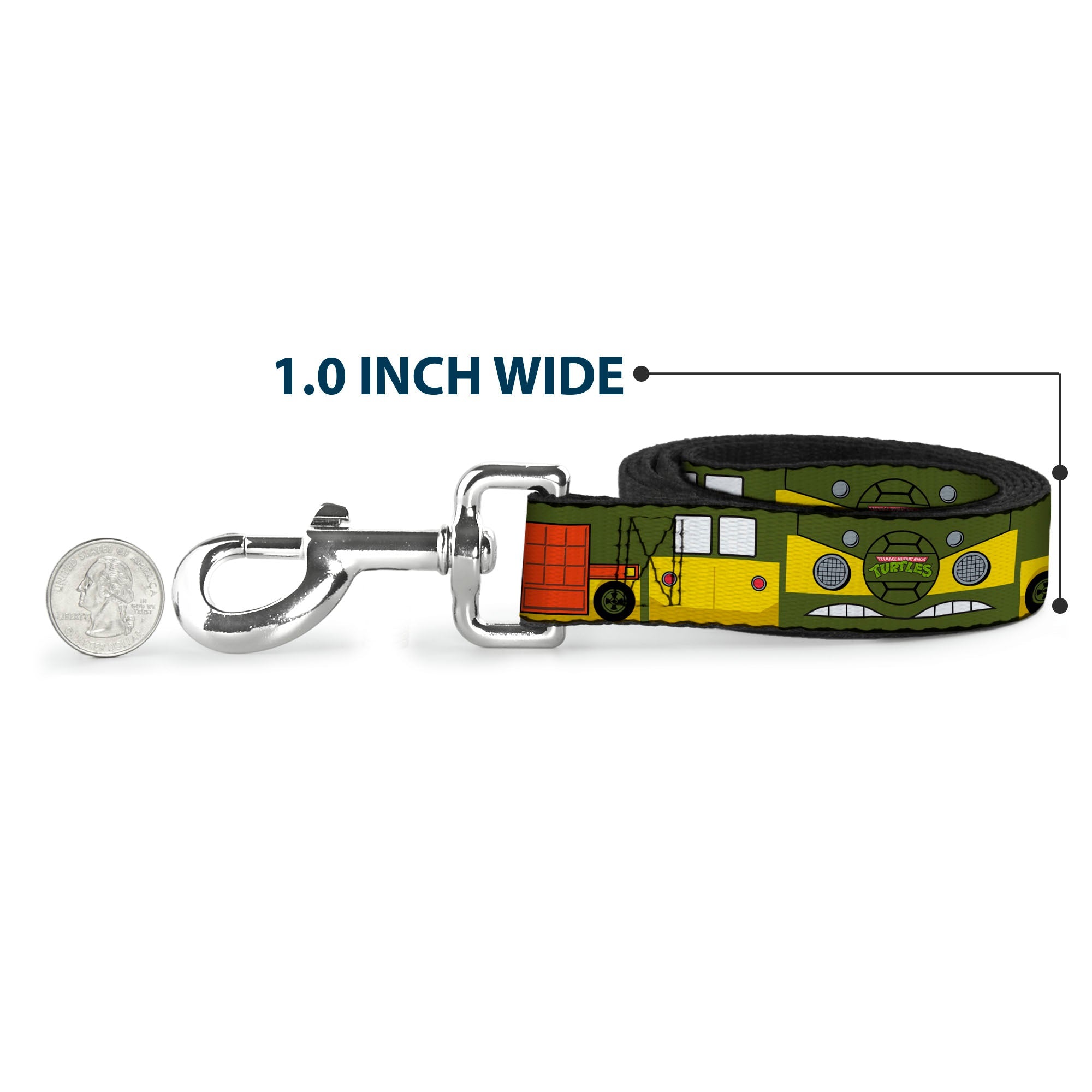 Dog Leash - Classic TMNT Ninja Turtles Party Van All Sides Green/Yellow/Orange