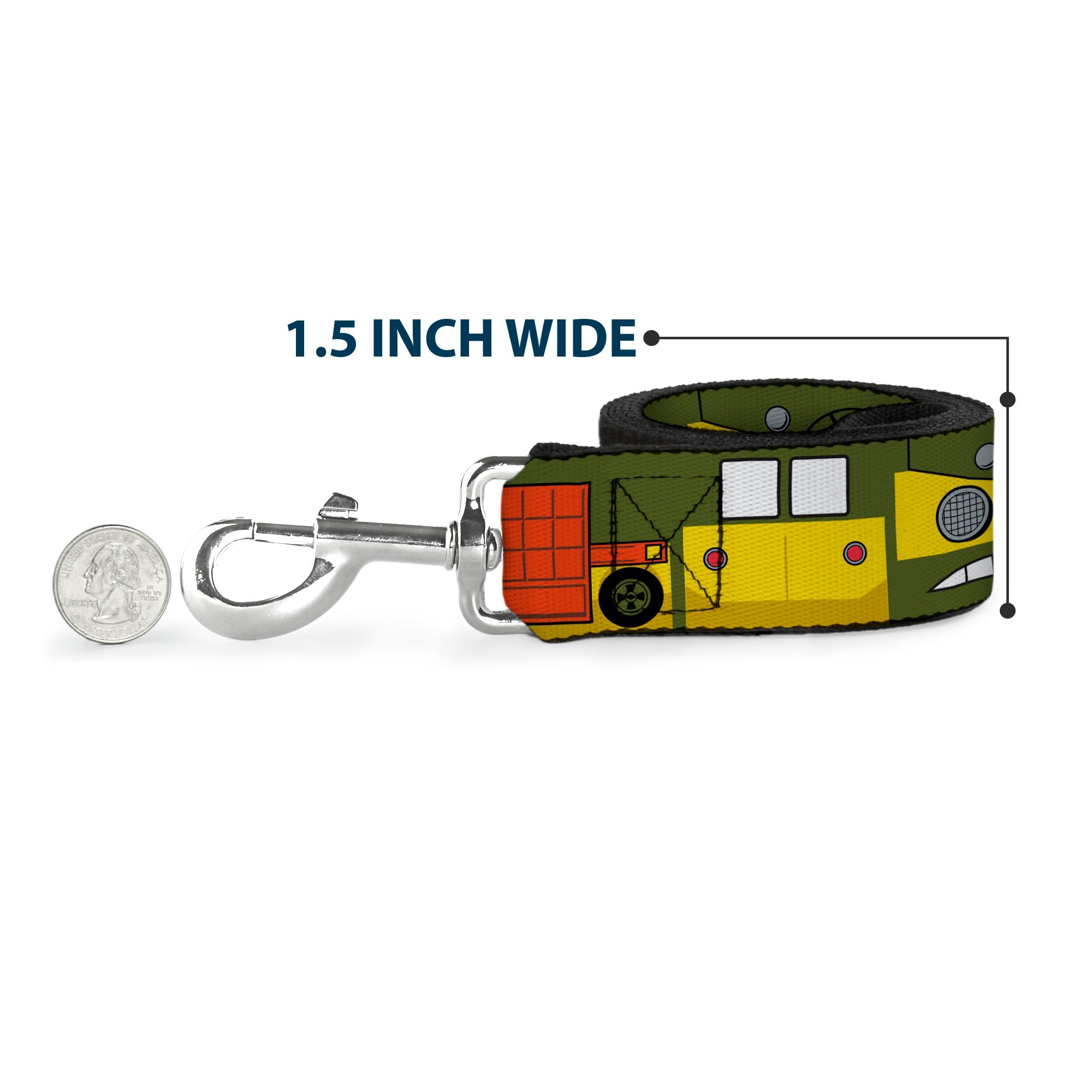 Dog Leash - Classic TMNT Ninja Turtles Party Van All Sides Green/Yellow/Orange