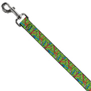 Dog Leash - Teenage Mutant Ninja Turtles Faces Stacked Green/Multi Color