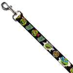 Dog Leash - Teenage Mutant Ninja Turtles Faces and Icons Black/Multi Color