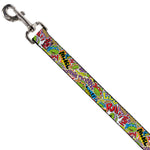 Dog Leash - Teenage Mutant Ninja Turtles Sticker Slaps Collage White/Multi Color