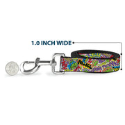 Dog Leash - Teenage Mutant Ninja Turtles Sticker Slaps Collage White/Multi Color