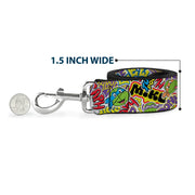 Dog Leash - Teenage Mutant Ninja Turtles Sticker Slaps Collage White/Multi Color