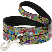 Dog Leash - Teenage Mutant Ninja Turtles Sticker Slaps Collage White/Multi Color