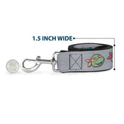 Dog Leash - Teenage Mutant Ninja Turtles Expressions Gray