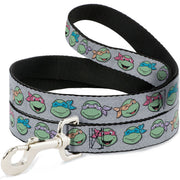 Dog Leash - Teenage Mutant Ninja Turtles Expressions Gray