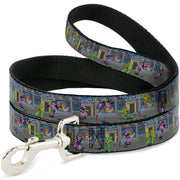 Dog Leash - Teenage Mutant Ninja Turtles Battle Purple Foot Soldier Ninja Video Game Scene Grays
