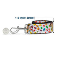 Load image into Gallery viewer, Dog Leash - Fruity Pebbles Fred Flintstone and Barney Rubble Hugging Pose and Cereal Pebbles Scattered White/Multi Color
