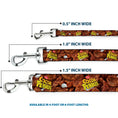 Load image into Gallery viewer, Dog Leash - POST COCOA PEBBLES Logo and Vivid Cereal Browns
