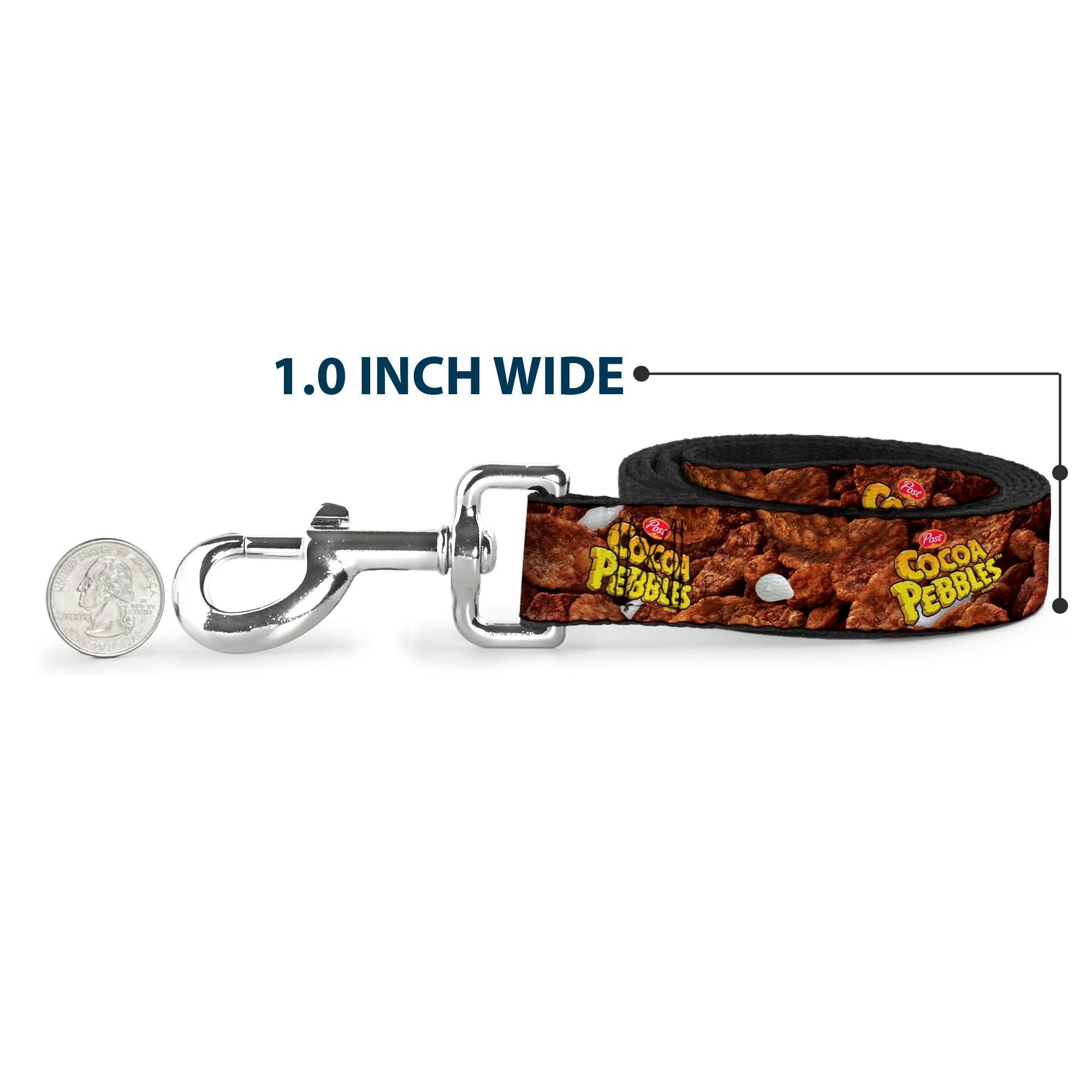 Dog Leash - POST COCOA PEBBLES Logo and Vivid Cereal Browns