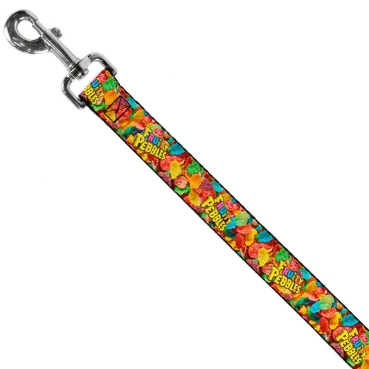 Dog Leash - POST FRUITY PEBBLES Logo and Vivid Cereal Multi Color