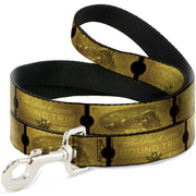 Dog Leash - THE POLAR EXPRESS ROUND TRIP Ticket Black/Golds