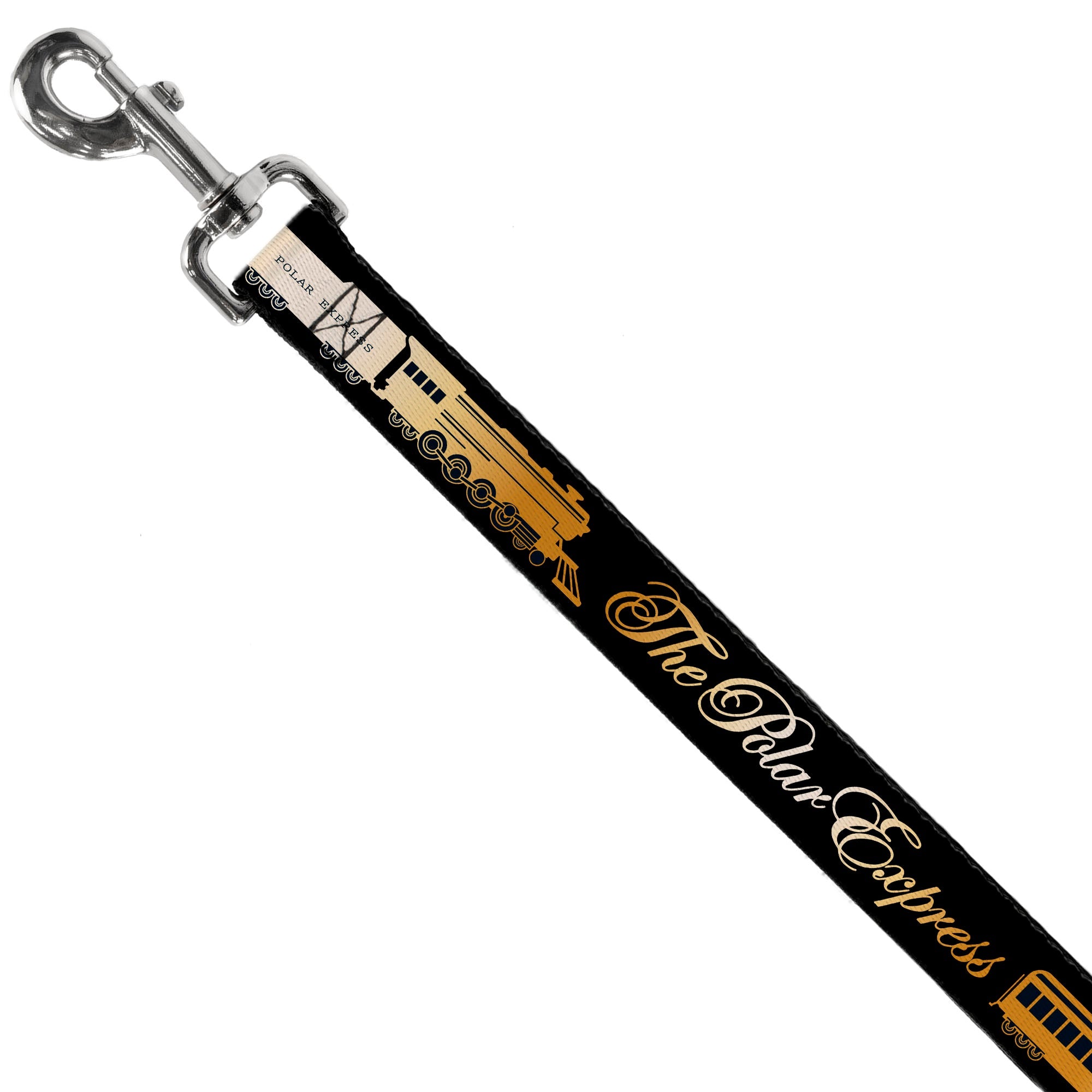 Dog Leash - POLAR EXPRESS Train Cars Black/Golds