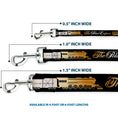 Load image into Gallery viewer, Dog Leash - POLAR EXPRESS Train Cars Black/Golds
