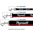 Load image into Gallery viewer, Dog Leash - PLYMOUTH Text/Stripe Black/White/Gray/Red
