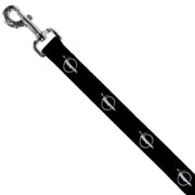 Dog Leash - Barracuda Emblem Repeat Black/Silver