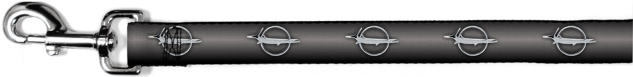 Dog Leash - Barracuda Emblem Repeat Gray Fade/Silver