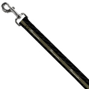 Dog Leash - BARRACUDA Script Stripe/Monogram Black/Gray/Olive/Silver