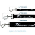 Load image into Gallery viewer, Dog Leash - BARRACUDA Script Logo Black/Silver
