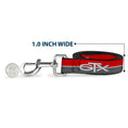 Load image into Gallery viewer, Dog Leash - Plymouth GTX Emblem/Stripe Red/White/Grays
