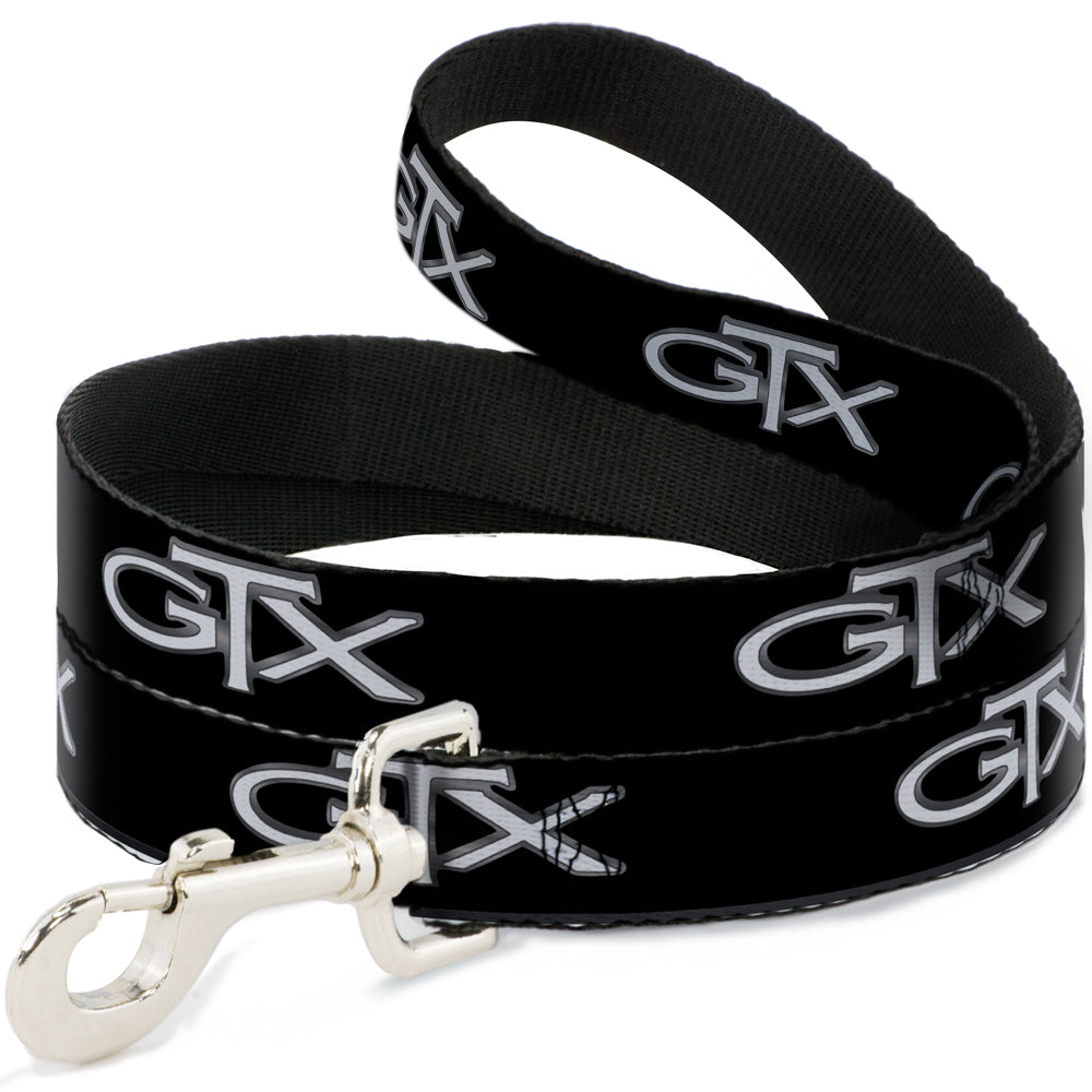 Dog Leash - Plymouth GTX Emblem Black/Silver Fade/White