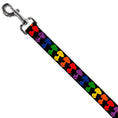 Load image into Gallery viewer, Dog Leash - Peanuts Snoopy Silhoutte Pose Black/Rainbow Multi Color

